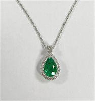 Collana Gazzola Donna in Oro bianco Smeraldo 622470